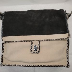 Suede shoulder bag